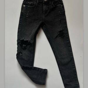 Zara Kids size 6Y Black Distressed Jeans, good condition